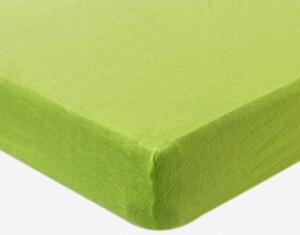 Jersey gumis lepedő - zöld, 180x200 cm