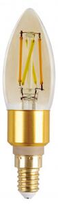 LED lámpa , égő , gyertya , izzószálas hatás , filament , E14 , 4.2W , dimmelhető , CCT , LUTEC CONNECT