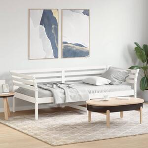Kanapéágy ágy matrac fehér 100x200 cm tömör fa fenyőfa