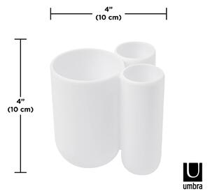 Fehér műanyag fogkefetartó pohár Touch – Umbra
