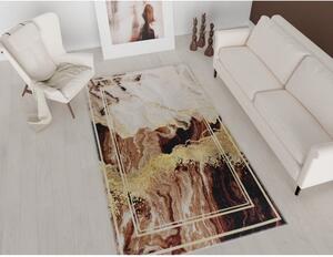 Barna-krémszínű mosható szőnyeg 50x80 cm – Vitaus