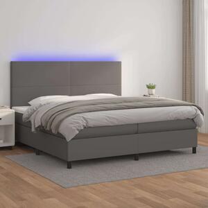 VidaXL Ágy - Zsebrugós Matraccal, LED-del - 200x200 cm