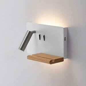 Lucande - Kimo LED Square ShelveFali Lámpa USB White/Nickel - Lampemesteren