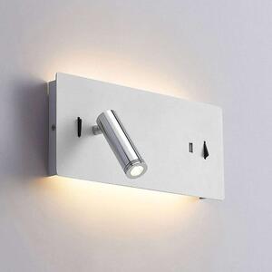 Lucande - Kimo LED SquareFali Lámpa USB White/Chrome - Lampemesteren