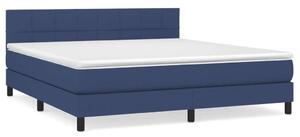 VidaXL kék szövet rugós ágy matraccal 160 x 200 cm