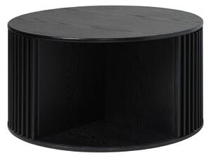 Fekete kerek dohányzóasztal ø 85 cm Siena – Unique Furniture