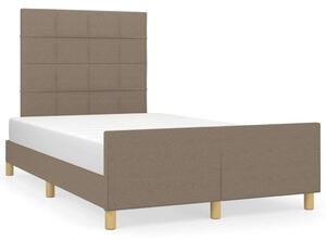 VidaXL tópszínű szövet ágykeret fejtámlával 120 x 200 cm