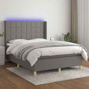 VidaXL Ágy - Rugós Matrac - LED Világítás - 140x190 cm