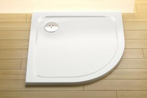 Zuhanytálca negyedkörös Ravak 90x90 cm öntött márvány fehér XA247701010