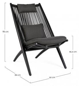 ALOHA fekete kerti szék
