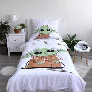 Egyszemélyes pamut gyerek ágyneműhuzat 140x200 cm Star Wars Baby Yoda – Jerry Fabrics
