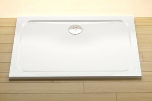 Zuhanytálca Négyszögletes Ravak 110x80 cm öntött márvány fehér XA04D401010