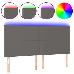 LED Fejtámla - Szürke Műbőr - 200x128cm