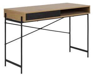 LANGUS asztal, 112x75x50, tölgy/fekete