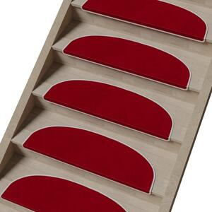 Piros lépcsőszőnyeg szett 16 db-os 20x65 cm Plain Color – Vitaus