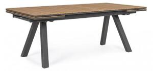 ELIAS sötétszürke bővíthető kerti asztal 203-293 cm