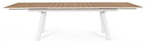 ELIAS fehér bővíthető kerti asztal 203-293 cm