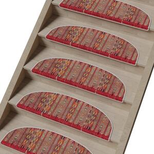 Piros lépcsőszőnyeg szett 16 db-os 20x65 cm Anatolia – Vitaus
