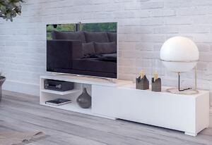 SUELIN TV asztal, 137-180x40x35, fehér