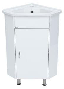 Fürdőszobaszekrény mosdóval Keramia Pro 57,3x85x41 cm fehér lesk PRORSDV