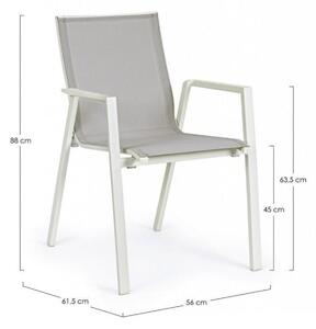 KRION II szürke és fehér kerti szék