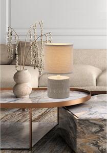 Szürke asztali lámpa textil búrával (magasság 26 cm) Dina – Candellux Lighting