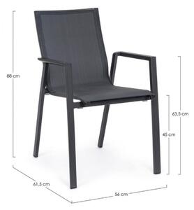 KRION II szürke 100% textilén kerti szék