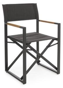 LAGUN fekete 100% textilén kerti szék