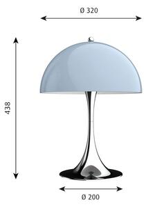 Louis Poulsen - Panthella 320 Asztali Lámpa Grey/Opal - Lampemesteren