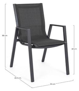 PELAGIUS fekete kerti szék