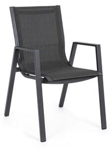 PELAGIUS fekete 100% textilén kerti szék
