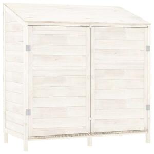 VidaXL fehér tömör fenyőfa kerti fészer 102 x 52 x 112 cm