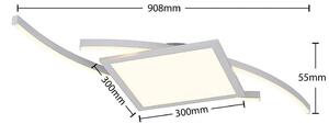 Lucande - Tiaro LED Square Mennyezeti Lámpa 42,5 Silver - Lampemesteren