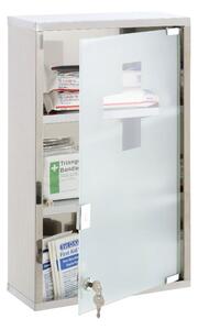 Ezüstszínű műanyag fali gyógyszeres szekrény 30x51 cm – Premier Housewares