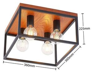 Lindby - Miravi 4 Mennyezeti Lámpa Wood/BlackLindby - Lampemesteren