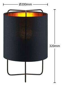 Lindby - Kesta Asztali Lámpa Black/Gold - Lampemesteren