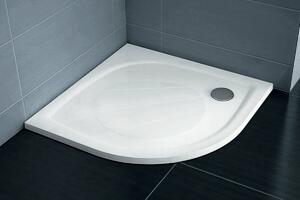 Zuhanytálca negyedkörös Ravak 90x90 cm öntött márvány fehér XA237701010