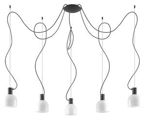 Lucande - Serina 5 Függőlámpa Black/Opal - Lampemesteren