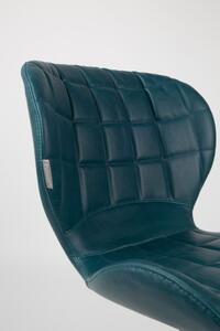 OMG LL design szék, petrol textilbőr
