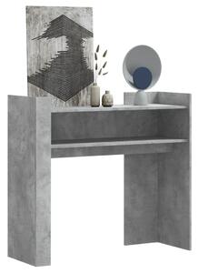 Betonszürke szerelt fa tálalóasztal 100x35x90 cm