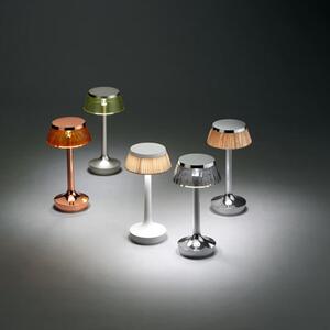 Flos - Bon Jour Unplugged Asztali Lámpa Chrome/Transparent - Lampemesteren