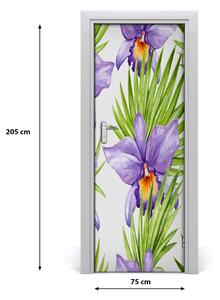 Ajtóposzter öntapadós Orchid és pálmák 75x205 cm