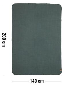 Fleece pléd, zöld, 140x200 cm