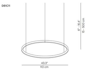Luceplan - Compendium Circle LED Függőlámpa Ø110 Black - Lampemesteren