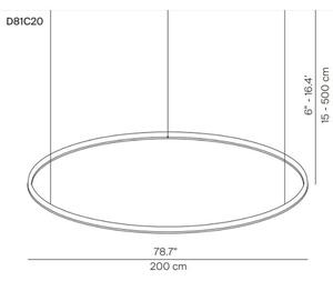 Luceplan - Compendium Circle LED Függőlámpa Ø200 Brass - Lampemesteren