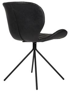 OMG LL design szék, fekete textilbőr