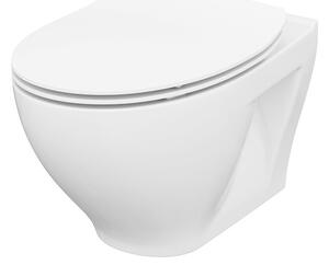 Wc soft close ülőkével Cersanit Dormo fehér színben fényes felülettel hátsó kifolyással SIKOSCMOK116