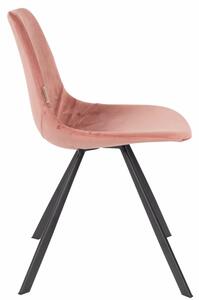 Franky design szék, rózsaszín bársony
