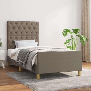 VidaXL tópszínű szövet ágykeret fejtámlával 80x200 cm