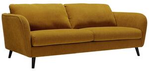 Polly 3 személyes kanapé, mustársárga kordbársony